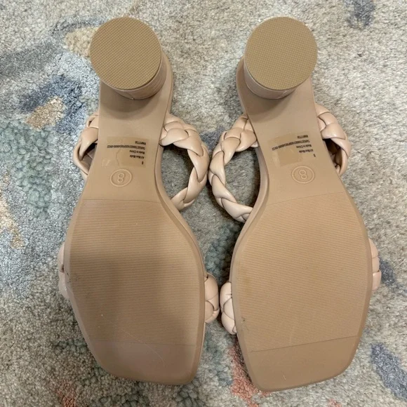 a new day Basil Heeled Tan Braided Women's Sandals - Picture 6 of 6